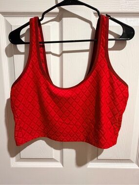 Lululemon size 14 crop tank with shelf bra
